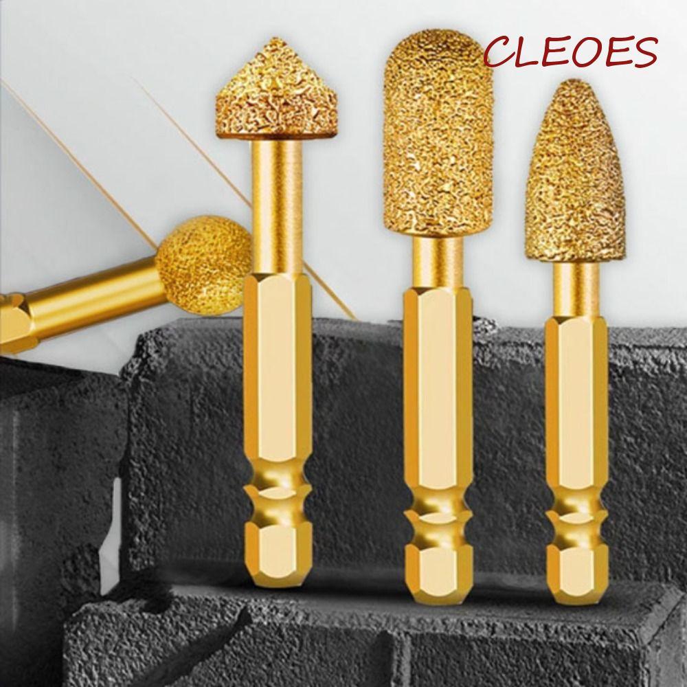 CLEOES Adamas เคลือบโรตารีเสี้ยน, ก้านหกเหลี่ยมที่มีประสิทธิภาพเครื่องมือขัด Adamas ROTARY ชุดเครื่อ