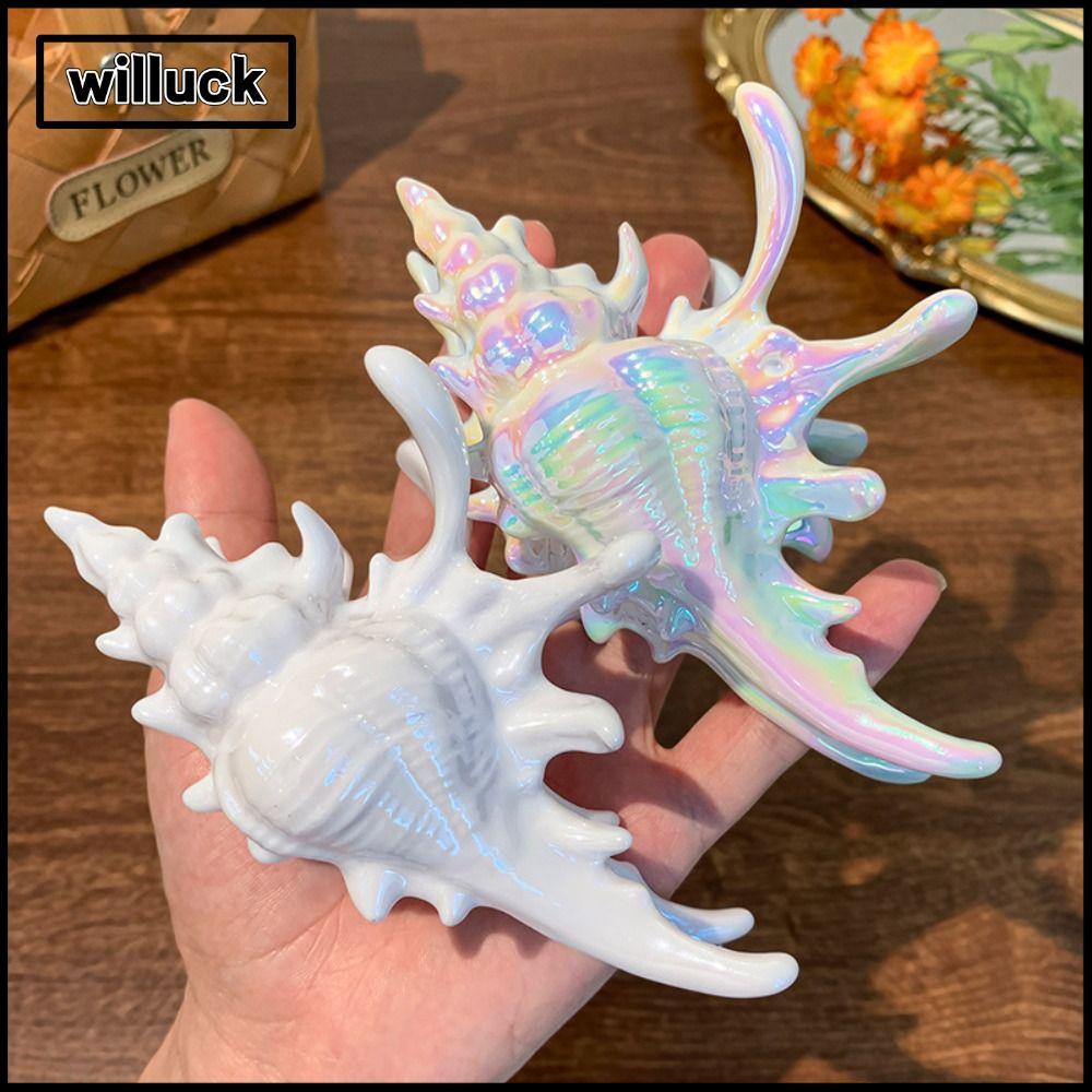 กิ๊บติดผมและกรงเล็บผมสังข์สีสันสดใส WILLUCK ของขวัญหรูสำหรับฤดูร้อน