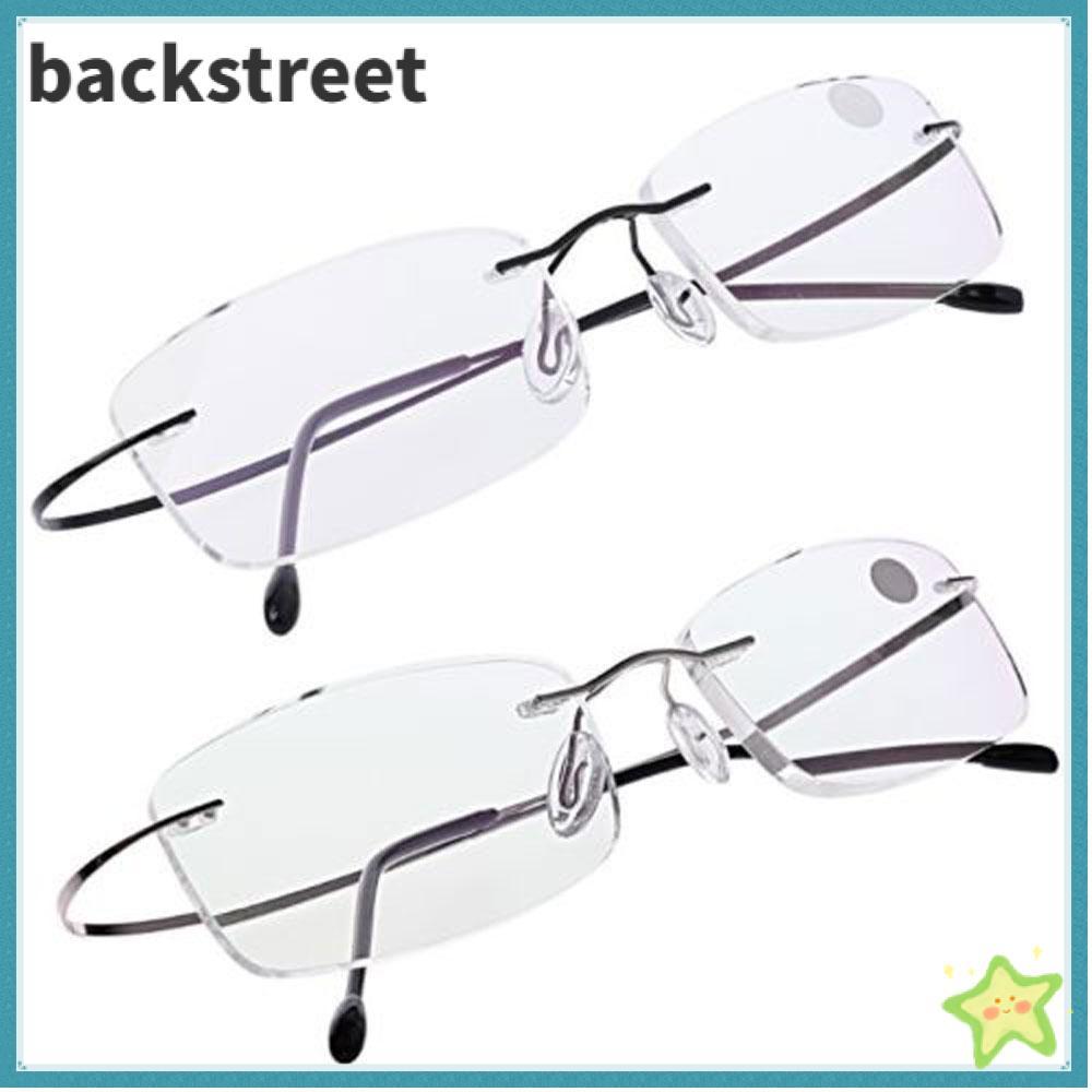 BACKSTAGEREETDV Glasses Health Care สี่เหลี่ยมผืนผ้า องศา Memory Titanium