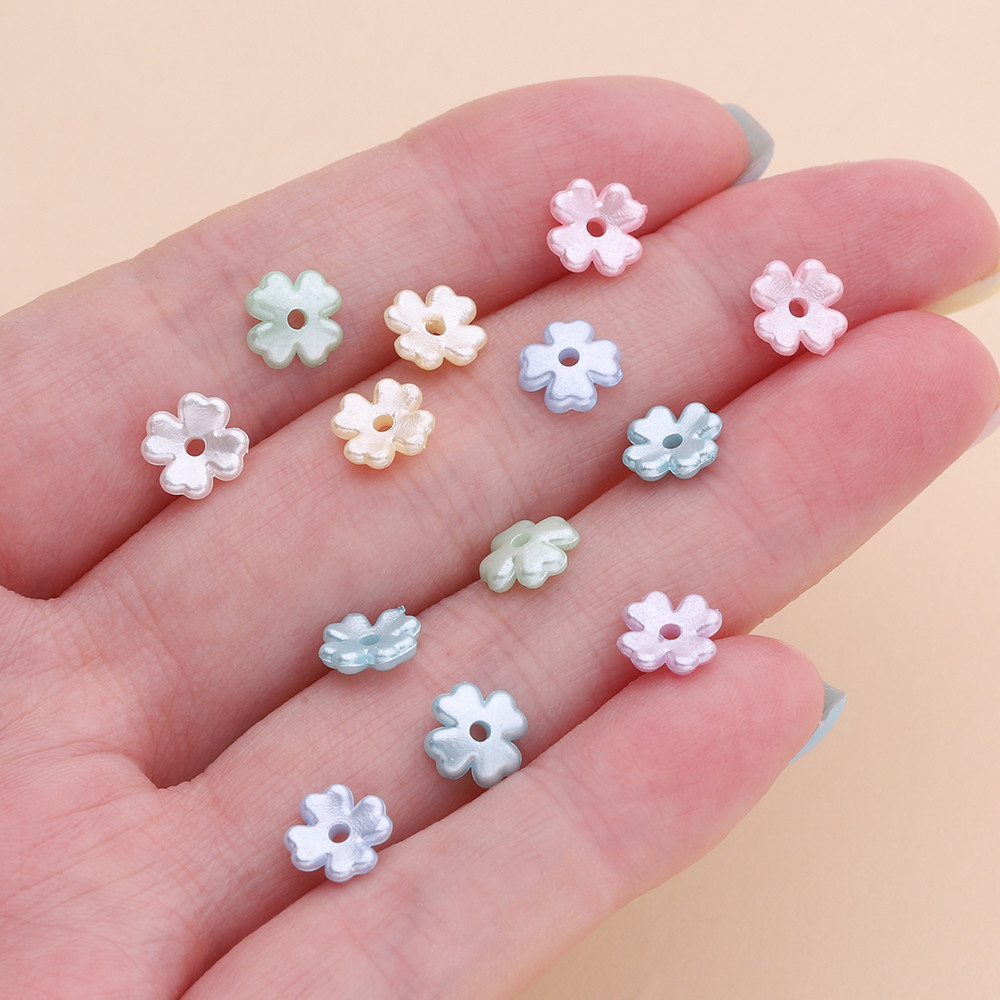100ชิ้น 7mm ลูกปัดดอกไม้ สี่แฉก อะไหล่ดอกไม้ มุก ABS สําหรับทําเครื่องประดับ DIY สร้อยคอ กําไลข้อมือ งานประดิษฐ์ แฮนด์เมด ราคา ถูกที่สุด ดีลบีเคเค แกลเลอรีภาพที่ 3