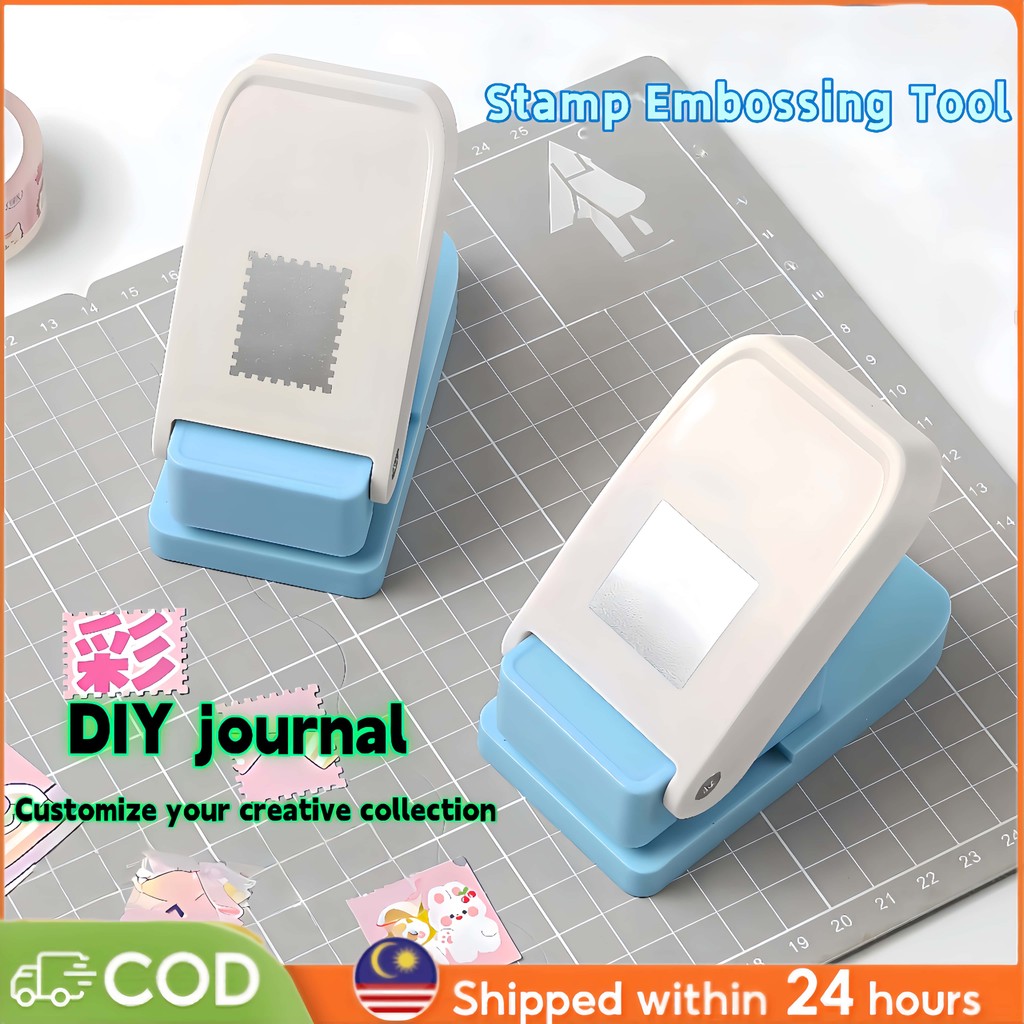 DIY Crafts Stamp ลายนูน, Handmade Portable Embosser Stamp Toothed Puncher
