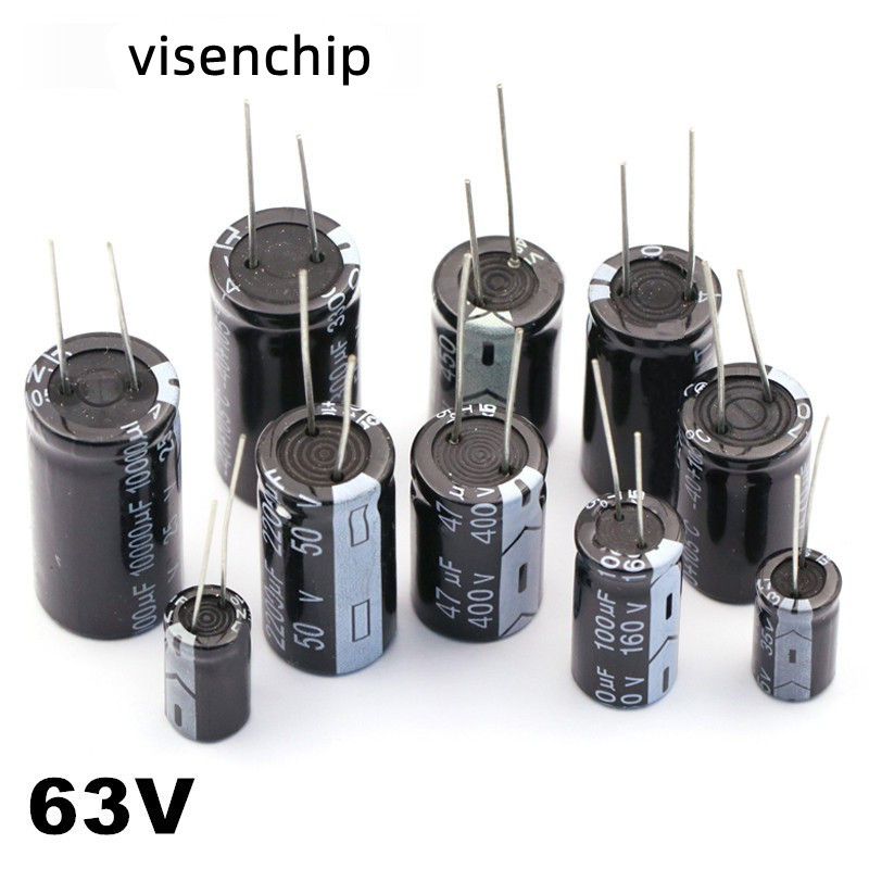 2-20PCS Electrolytic capacitor 63V 47UF 100UF 220UF 330UF 470UF 1000UF 2200UF 3300UF