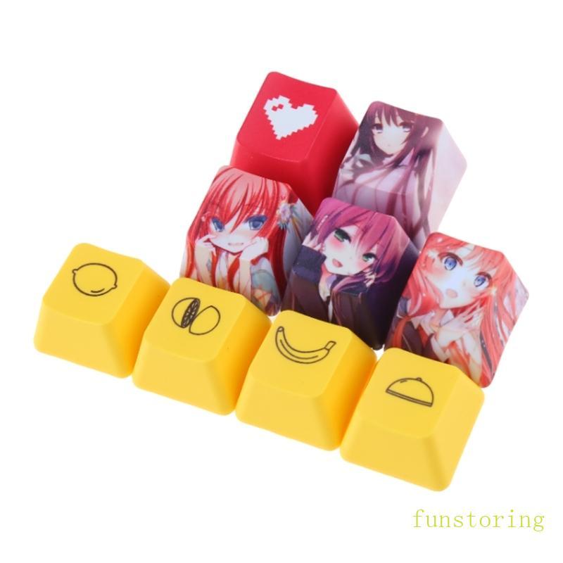 FUN PBT Direction R4 Keycap OEM Profile Dye-Subbed Keycap สําหรับคีย์บอร์ดแบบกลไก