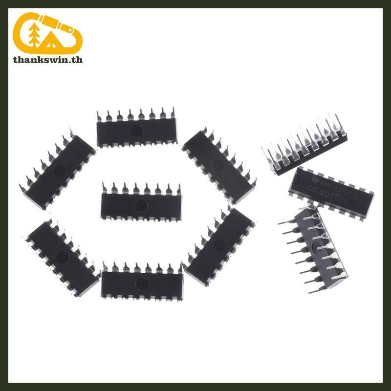 Thankswin 10PCS CD4017BE 4017 CD4017 Decade Counter Divider IC th