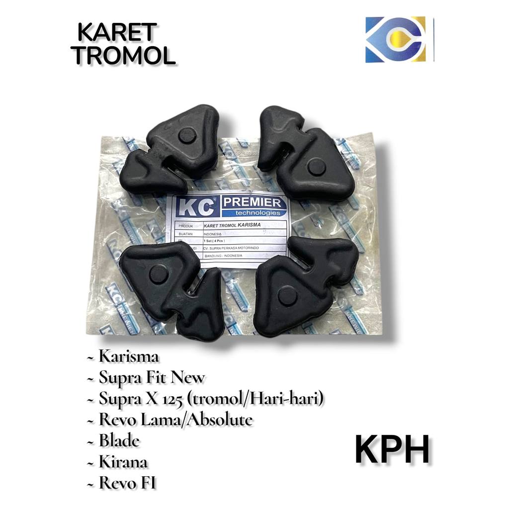 REAR DRUM RUBBER สําหรับ HONDA KARISMA / SUPRA X 125 / KIRANA / KPH / REAR DUMPER SET / KC BRAND