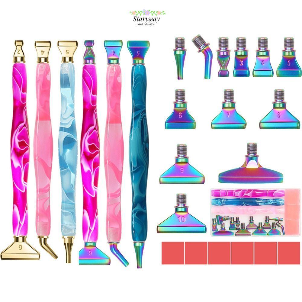 STARYSWAY ปากกาเจาะจุด Diy Craft Cross Glitter เพชรเรซิ่นปากกา