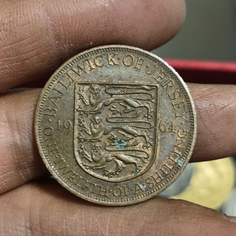 3.15 Readystock Readystock Jersey Island 64 Years Over 20 Yuan เหรียญทองแดงขนาดใหญ่กว่า 20 หยวน จัดส