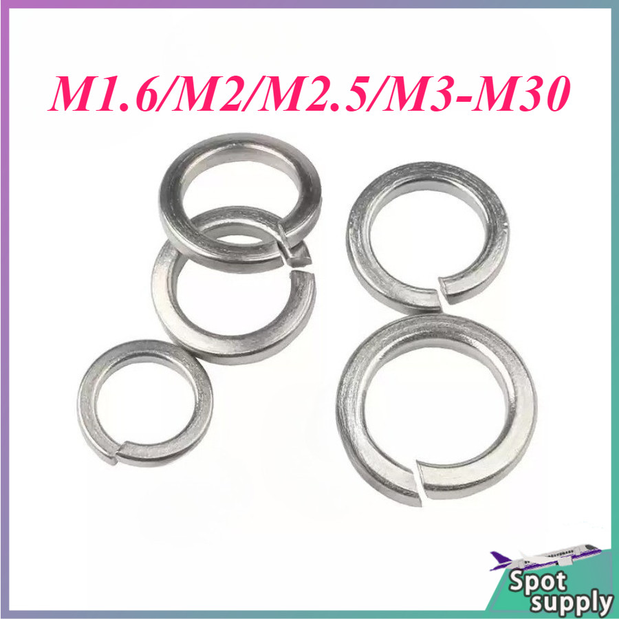 ปะเก็นยางยืดสแตนเลส 304, ปะเก็นเปิด, ปะเก็นสปริง M1.6/M2/M2.5/M3-M30HJ-L001