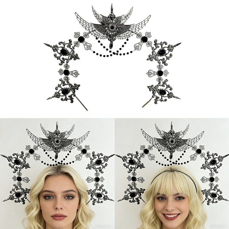 Bbd Romance Crowns Hairband สำหรับผู้หญิง ใช้ในการคอสเพลย์ กิจกรรม และเทศกาลดนตรี