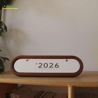 ปฏิทิน JOWENTY 2026, พร้อมฐานปฏิทินตั้งโต๊ะเรียบง่าย, ไม้สร้…