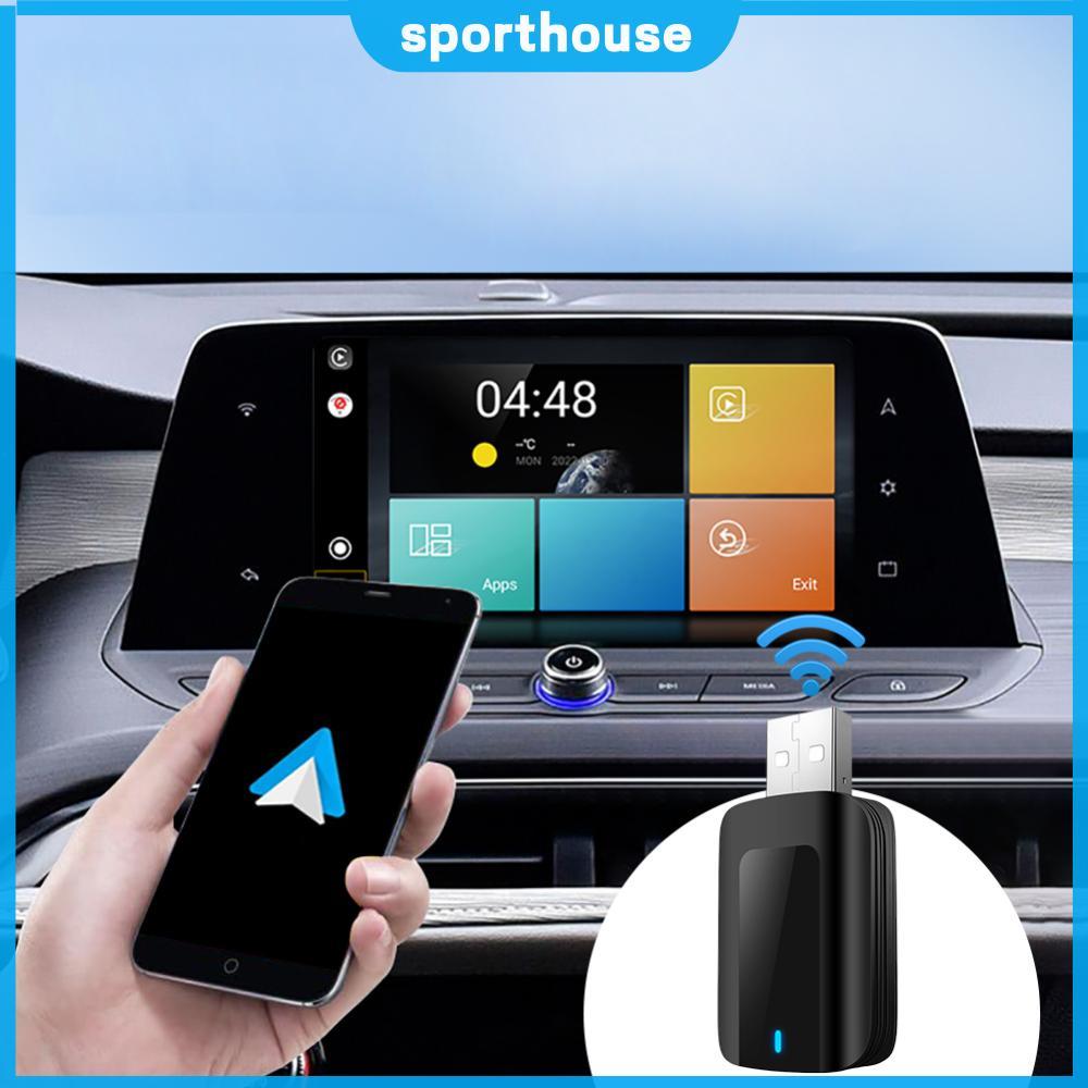 ⚡24ชม.⚡ Wired To Wireless Carplay & Android Auto AI Box 2.4/5G WiFi Bluetooth-Compatible 5.0 สําหรับ