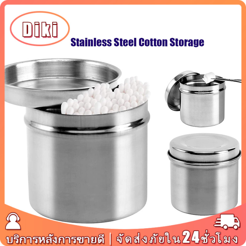 กระปุกสำลีสแตนเลส 8/10CM stainless 304 อุปกรณ์ทางการแพทย์ ใส่เครื่องมือ