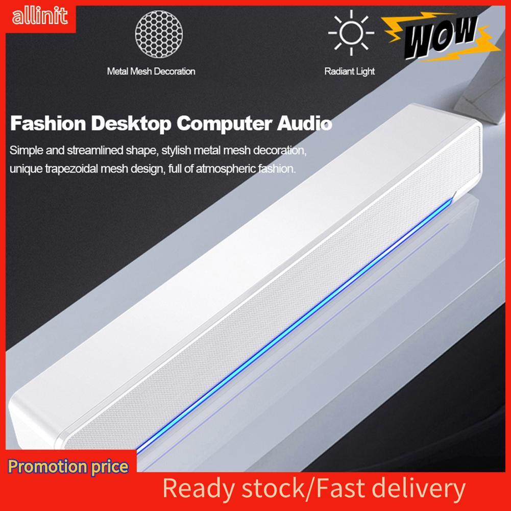 Allinit Allinit SADA V-196 USB คอมพิวเตอร์แบบมีสายลำโพงบาร์สเตอริโอซับวูฟเฟอร์เครื่องเล่นเพลงทรงพลัง