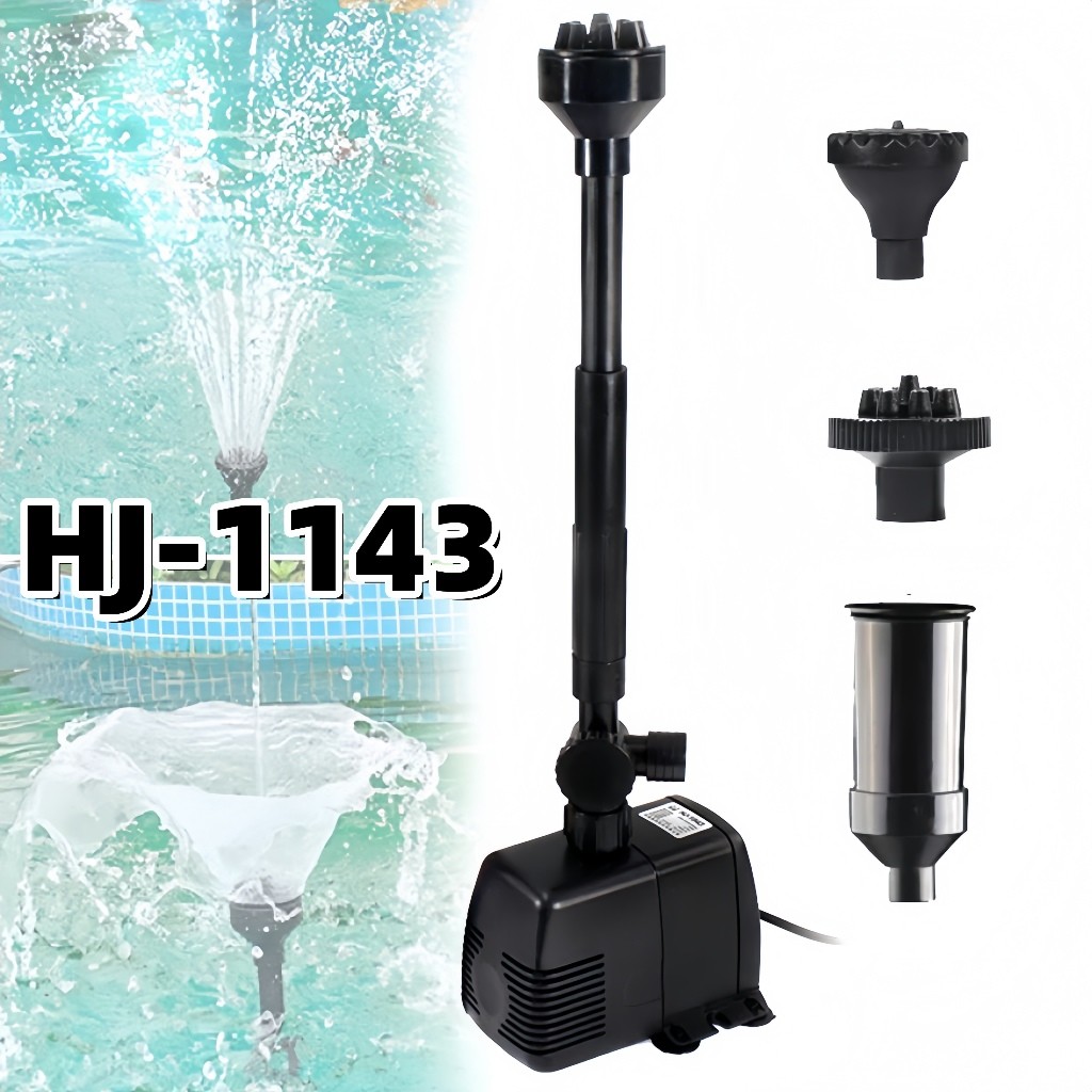 MESIN Koi Pond Fountain Pump - Koi Fish Pond เครื่องปั๊มน้ําตกพร้อมสายเคเบิล