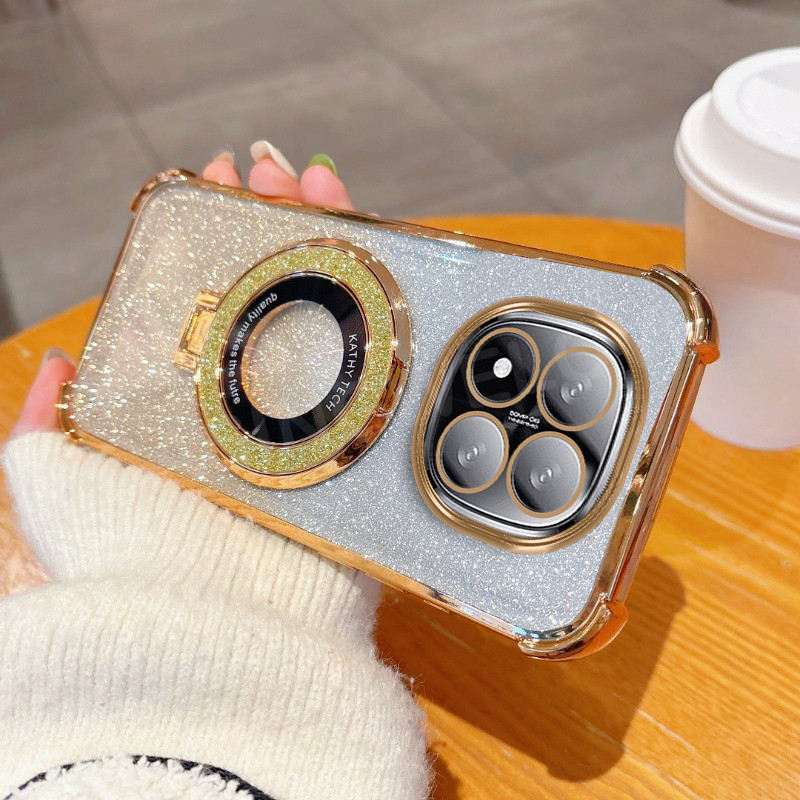 เคสโทรศัพท์สําหรับ Honor Magic6 Pro Magic 8 7 Lite 6 Pro 5 Lite 5G 4G ซิลิโคน Glitter Bracket เคสโทรศัพท์สี่มุมถุงลมนิรภัยกันกระแทกปลอกโทรศัพท์ฝาหลัง ราคา ถูกที่สุด ดีลบีเคเค แกลเลอรีภาพที่ 8