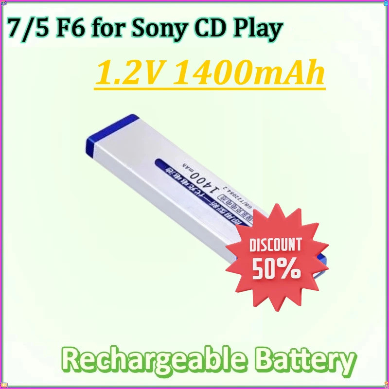 สําหรับ Sony CD Play ใหม่ 1.2V 1400mAh MD CD Player แบตเตอรี่ Prismatic 7/5 F6 Ni-MH Chewing Gum Gum