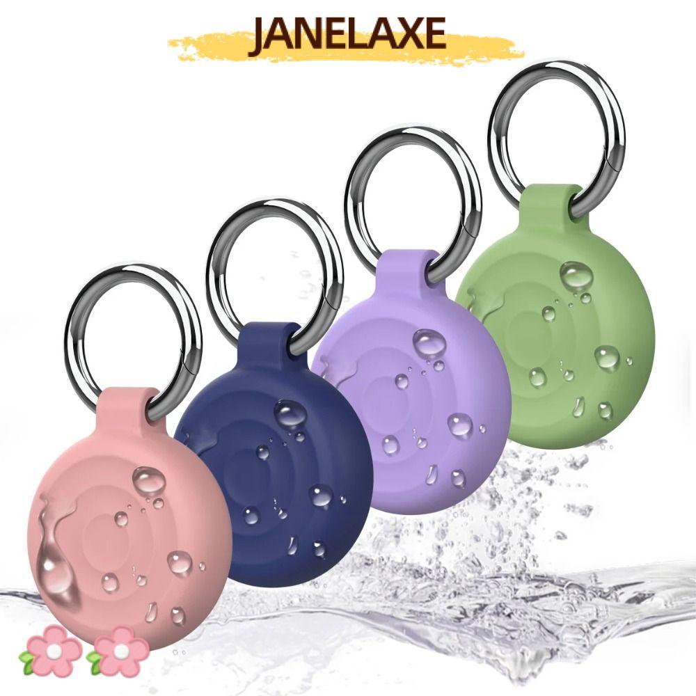 JANELAXE932JN ฝาครอบ Tracker, พวงกุญแจ Anti-lost ป้องกัน, ซิลิโคนกันน้ํา Locator Holder Shell สําหรับ Tracker อุปกรณ์เสริม