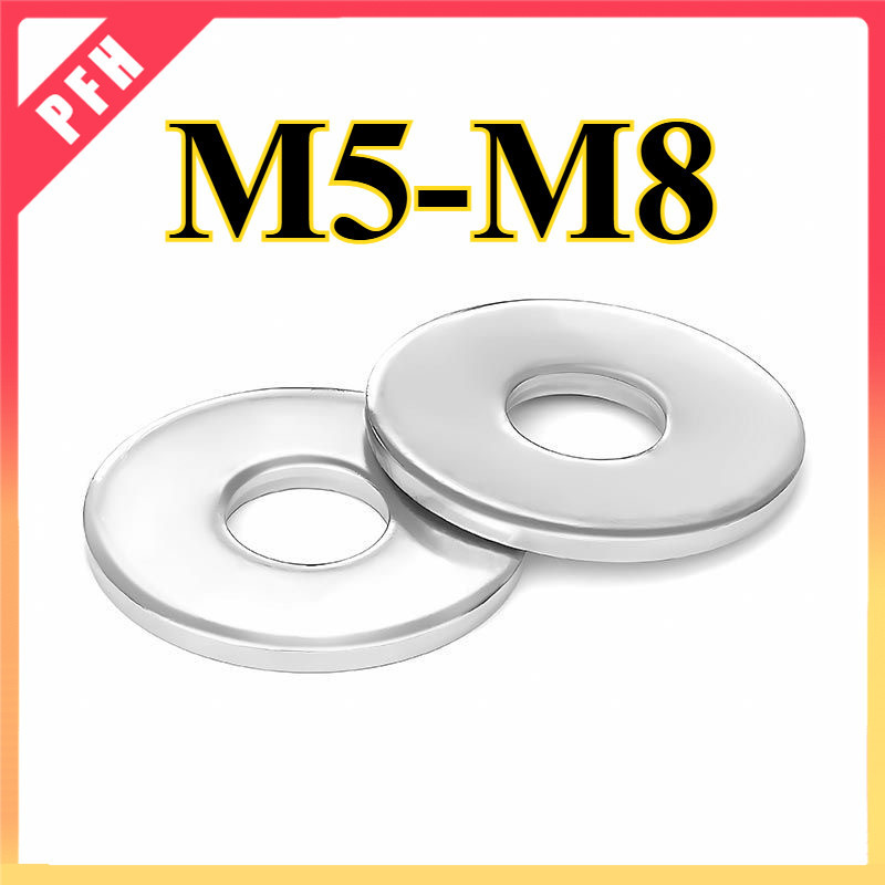 Flat Washer 304 SS /แหวนอีแปะ แหวนรอง น็อตสกรู สแตนเลส 304 M5/M6/M8（ZH-PFH1）
