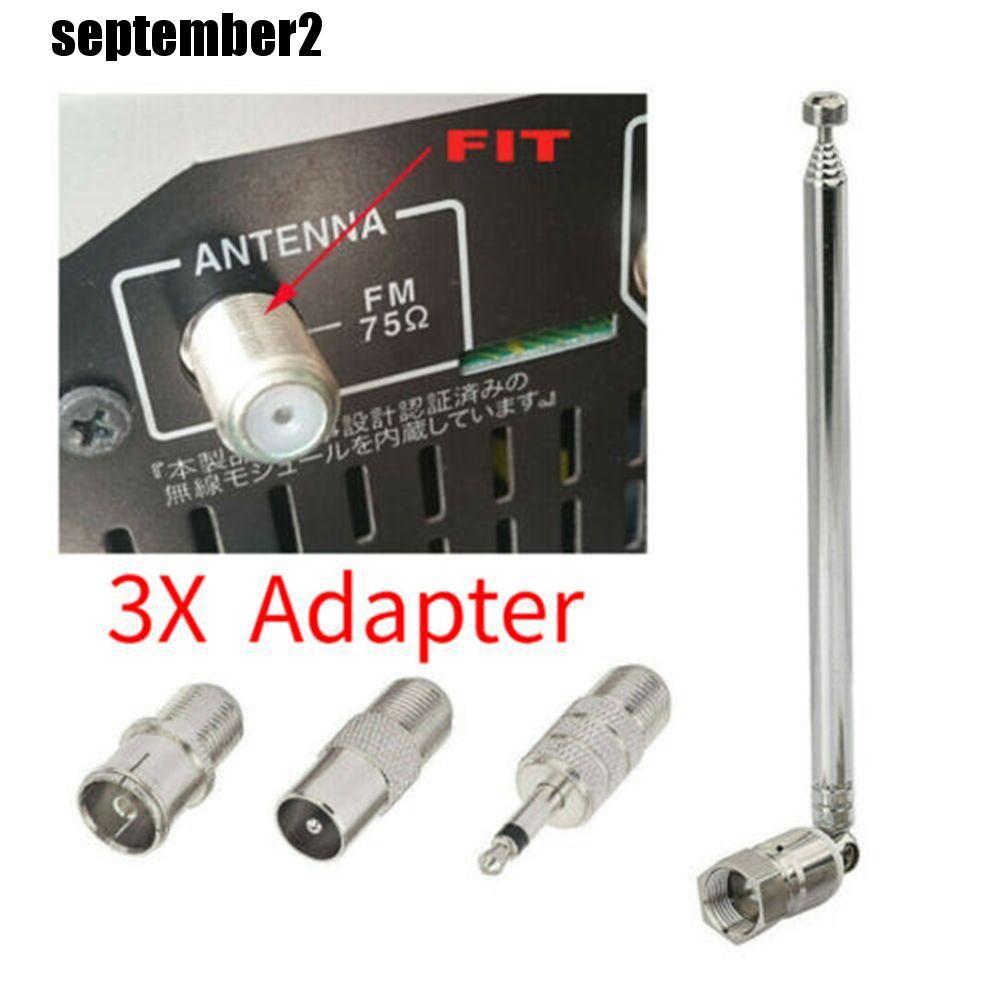 SEPTEMBER Aerial Radio F Type พร้อมอะแดปเตอร์ TV/3.5 Wave 86-106MHz
