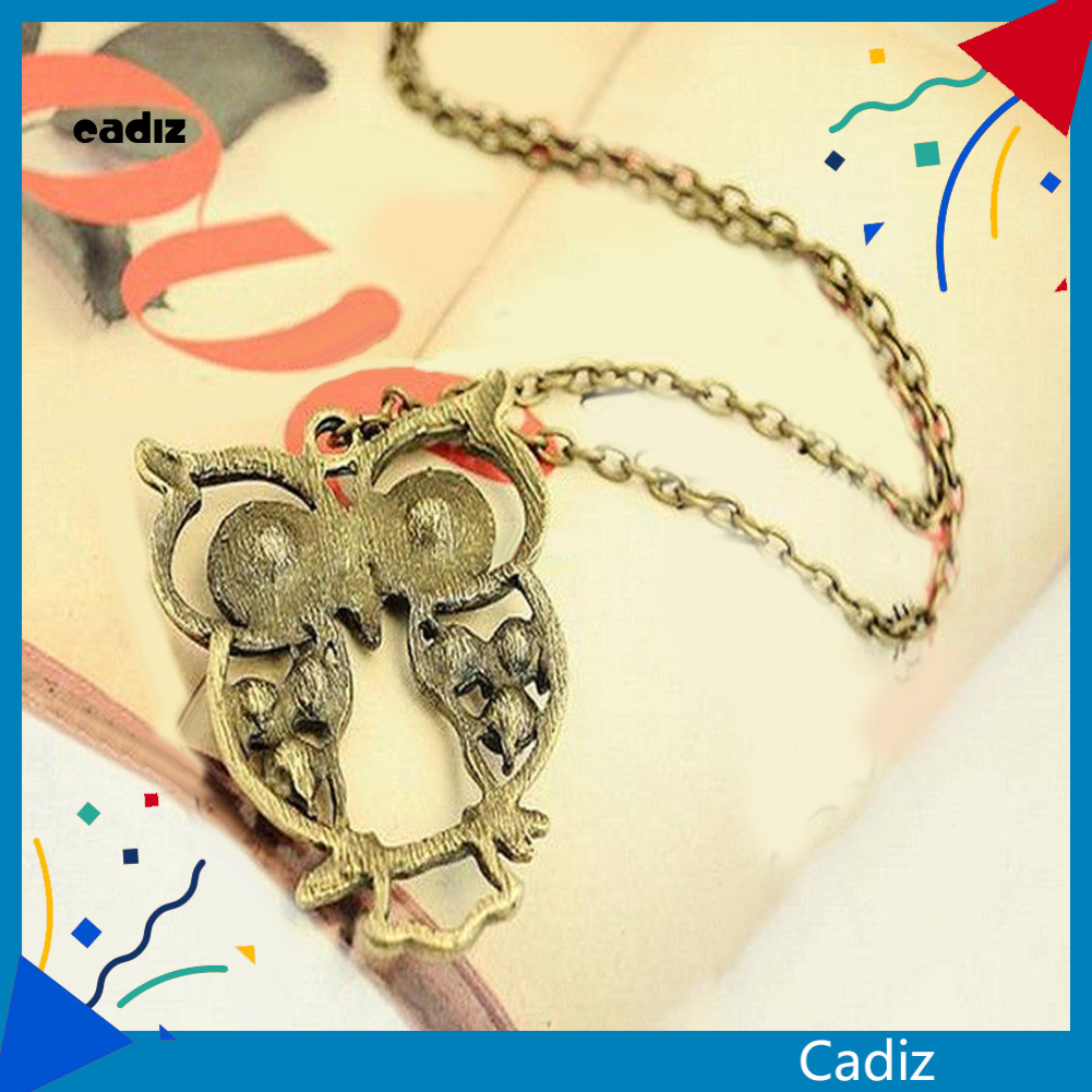 โซ่เสื้อกันหนาวแฟชั่นของ CDI ผู้หญิง\ น่ารักนกฮูกสัตว์จี้สร้อยคอเครื่องประดับ