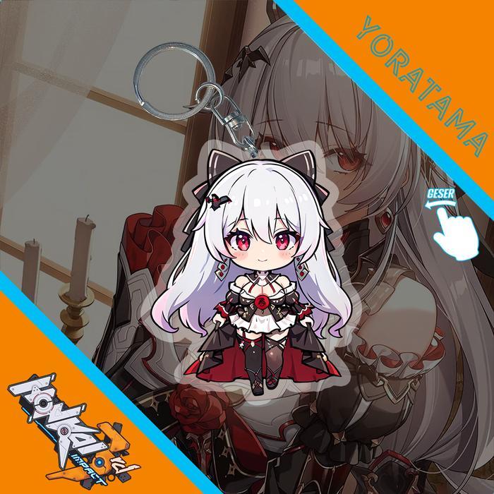 Gantungan Kunci Honkai Impact HI3 Elysia Kiana Bronya, พวงกุญแจอนิเมะ Lucu - Lunar Vow
