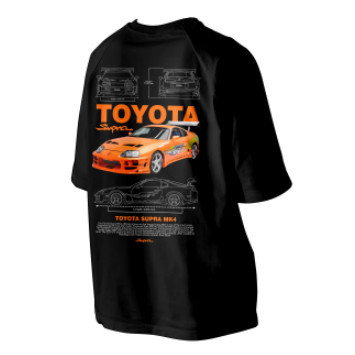 【เสื้อยืด】 เสื้อยืด Toyota Supra Mk4 คอกลม วัสดุไมโครไฟเบอร์ S-5XL