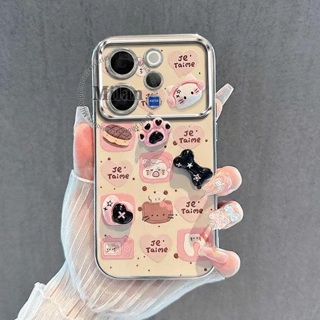 เคสโทรศัพท์มือถือ Vivo V70 ลายหมีสามมิติขนมหวาน เคสกันกระแทกแบบเต็มขอบ เคสแบบนุ่ม ป้องกันรอยขีดข่วน เหมาะสำหรับนักเรียนและสาวๆ