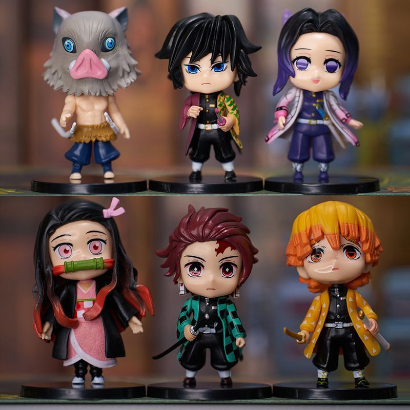 【Fast shipping】Demon Slayer: Q-Version Sitting Pose Collection Figure Nezuko, Zenitsu, Tanjiro, Inos