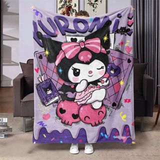 คุโรมิ ผ้าห่มสักหลาดนุ่มเด็กอนุบาลผ้าห่มบางผ้าห่มพักกลางวัน