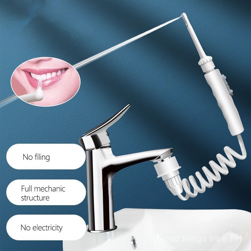 Dental Water Flosser Faucet Oral Irrigator Floss Dental Irrigator Portable Dental Water Jet Teeth Cl