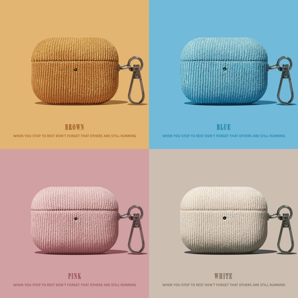 มาใหม่ High-end Corduroy Airpods กรณีป้องกัน Airpods Pro 3 กรณีหูฟัง Airpods 4 กรณีซิลิโคน Airpods Pro 2 กรณี Airpods Gen3 กรณีครอบคลุม