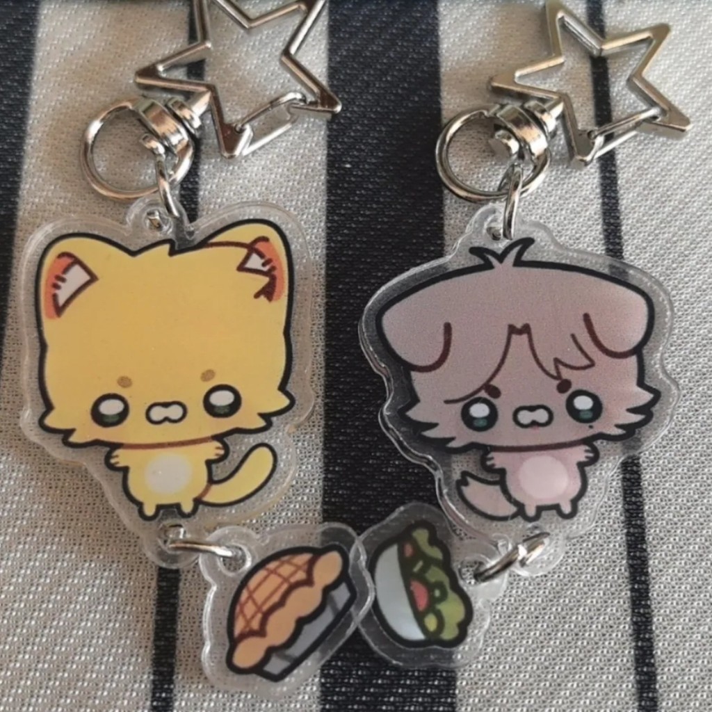 Supernatural Cat Dog อะนิเมะพวงกุญแจ Sam Winchester Dean อะคริลิค Key Chain Man Key แหวนผู้หญิงกระเป๋าจี้เครื่องประดับอุปกรณ์เสริม