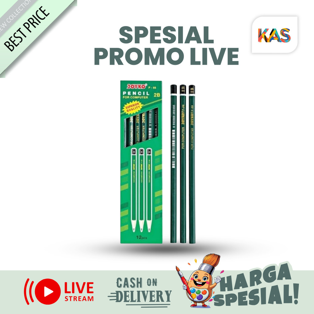 ดินสอ Joyko P-88 2B - กล่อง (12 ชิ้น) LIVE