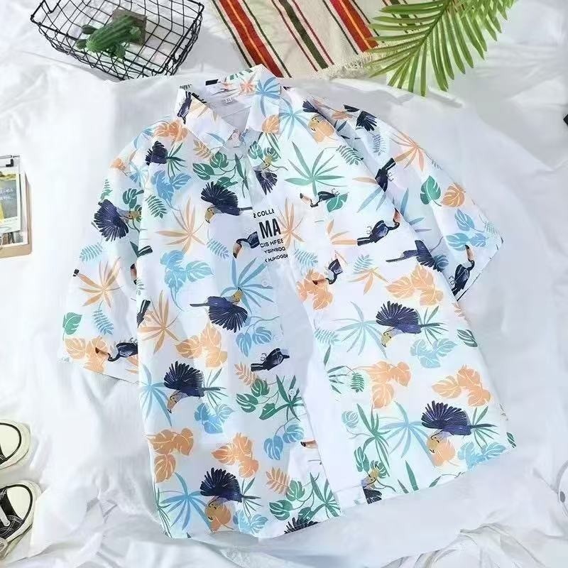 เสื้อลายดอก 17ลาย คอปกแขนสั้น กระดุมหน้า ผ้าไหมอิตาลี ชาย/หญิง thumbnail 9