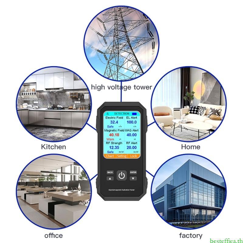 Beste EMF Meter เครื่องตรวจจับรังสีแม่เหล็กไฟฟ้าแบบดิจิตอล EMF การตรวจสอบเครื่องมือ