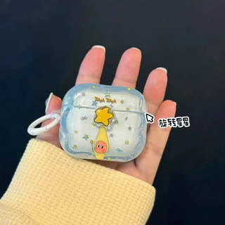 3D หมุน Twinkle Twinkle หูฟังกรณี AirPods Pro3 หูฟังไร้สายบลูทูธฝาครอบป้องกัน 1/2/3/4