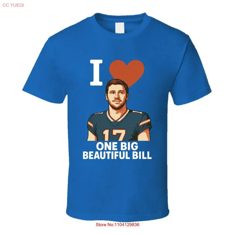 เสื้อยืดลายพาราด็อก "I Heart Love One Big Beautiful Bill Josh Allen" สไตล์วินเทจ เสื้อผ้าดีไซเนอร์ ร