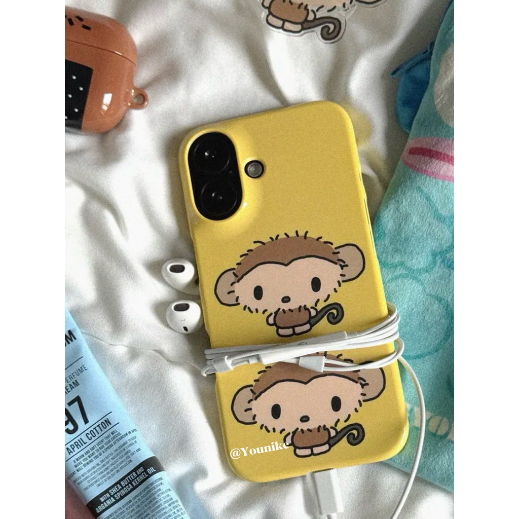 โบราณน่ารักสาวหัวใจลิงน้อยสไตล์เกาหลีสไตล์อินเหมาะสําหรับ iphone17pro/17promax เคสป้องกัน Apple 16 เคสโทรศัพท์ 16promax เคสป้องกัน 15 กันกระแทก 13/14 กรณี 11/12/12promax/15plus
