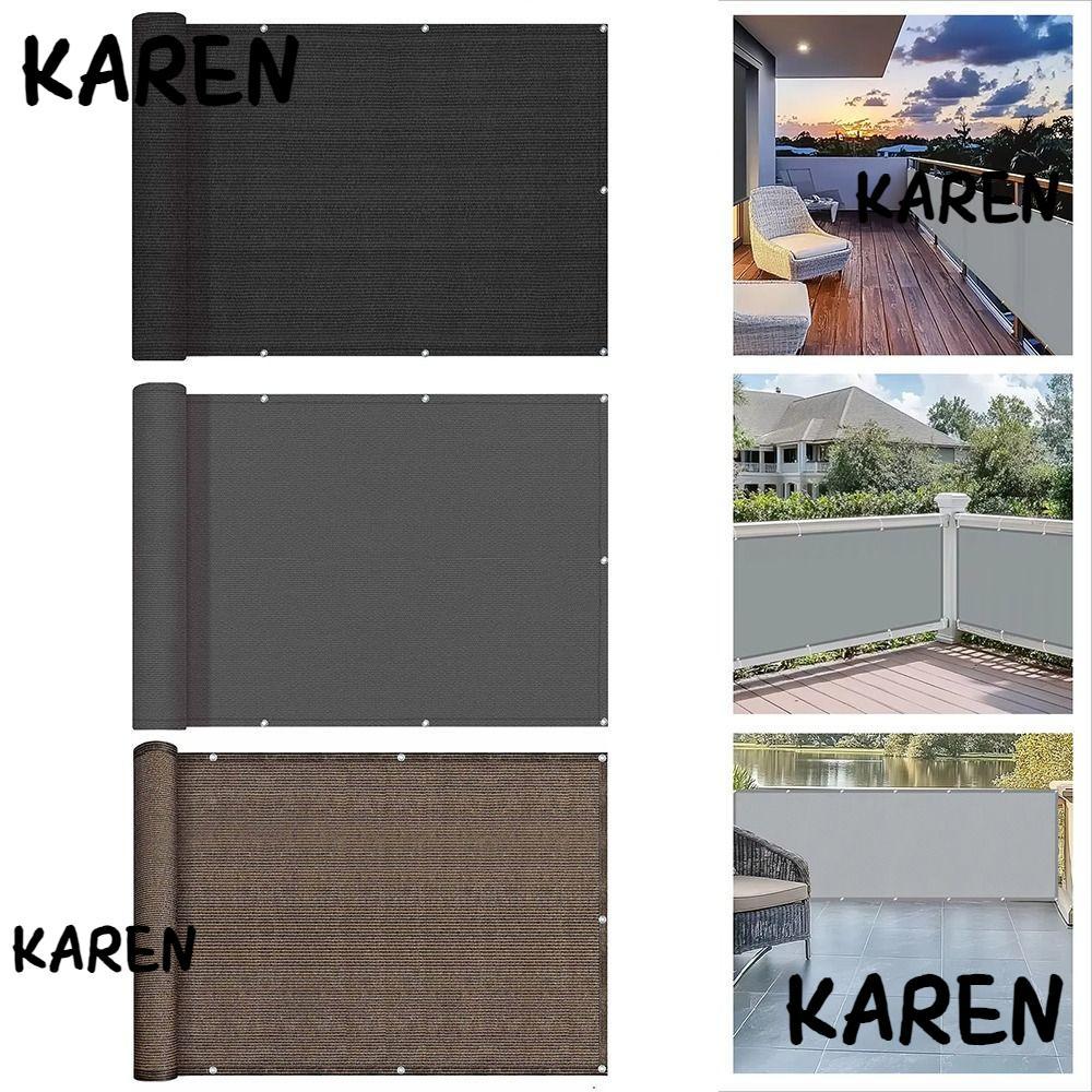 KARENGOODS Sun Shading Sails, 3/5/6M กันน้ําระเบียง Shade ผ้า, รั้วอเนกประสงค์ Patio Protection Gard
