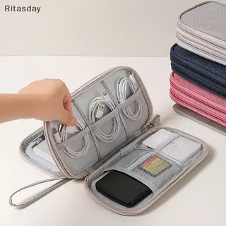 Ritasday USB Cable Storage Bag Travel Portable Multi-Functional Storage Bag สําหรับเครื่องชาร์จและโทรศัพท์มือถือใหม่