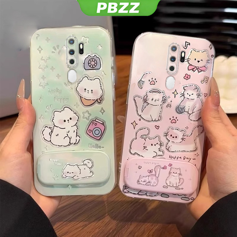 PBZZ FOR เคส สําหรับ oppo A5 2020 oppo a9 2020 เคสโทรศัพท์ Softcase ซิลิโคน Protector กันกระแทก Clear Cover ออกแบบใหม่ความงาม CARTOON CAT พร้อมฝาครอบ TKYYMZJ01