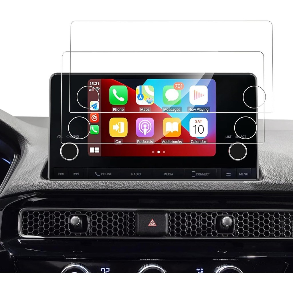 ฟิล์มกันรอยหน้าจอ 2 แพ็ค ใช้ได้กับ Honda Civic (LX/EX/EX-L/Sport/Sport Hybrid) 2022 2023 2024 2025 7