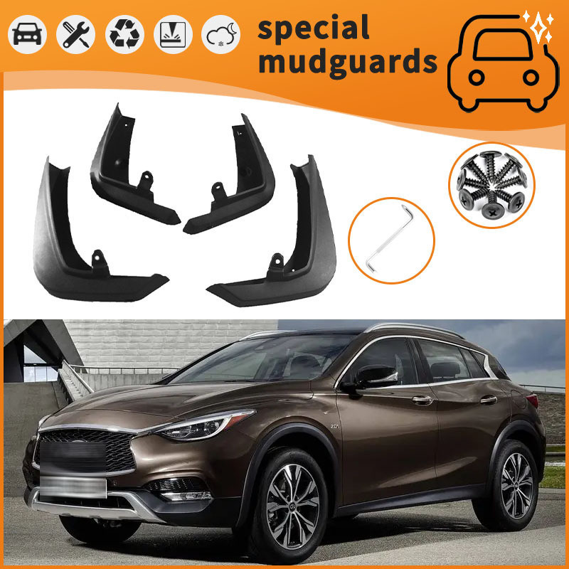 เหมาะสําหรับ 15-21 Infiniti QX30QX50 บังโคลนยางรถ Splash-Proof Mudguard