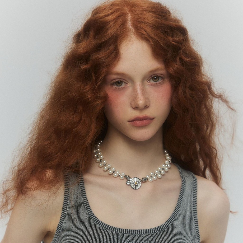 VERB Butterfly Star Round Plate Original Hand-Woven Pearl Heavy Industry choker Necklace/3.16