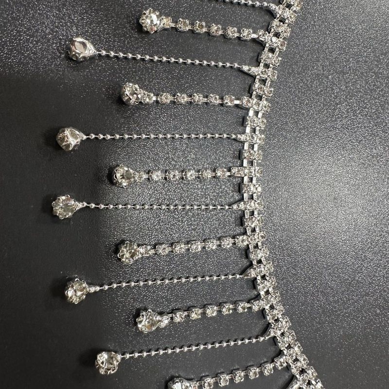 อุปกรณ์ตกแต่งโซ่ลูกปัดคริสตัลพู่ยอ DIY สำหรับตกแต่งชุดเจ้าสาวและชุดแต่งงาน