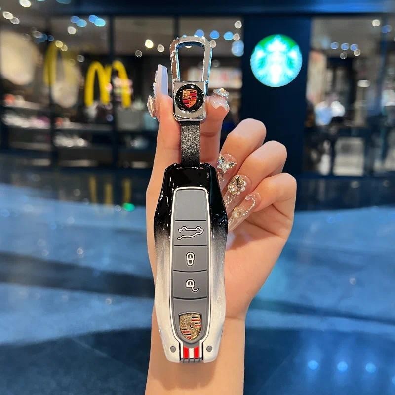 สังกะสีซิลิโคนกุญแจรถป้องกันสําหรับ Porsche Panamera Spyder Carrera Macan Cayman Cayenne 911 970 981
