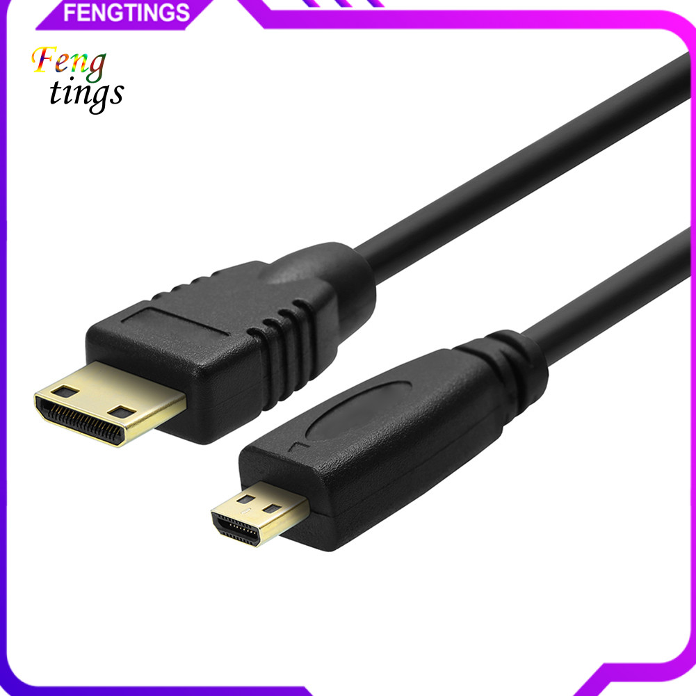 [Ft] 03 ม./1 ม./18 ม. ความชัดเจนสูง 1080P Mini เป็น Micro HDMI สายสายแปลงชายสําหรับ HDTV