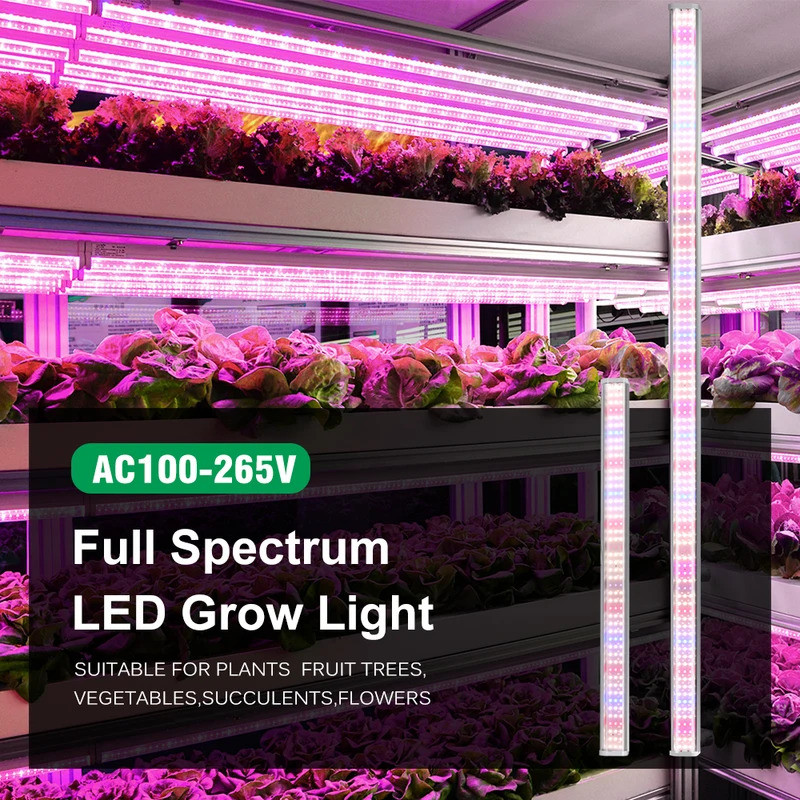 LED Grow Light Bar SMD2835 AC100-265V สําหรับพืชต้นไม้ผลไม้เต็มสเปกตรัม LED Grow Light สําหรับดอกไม้