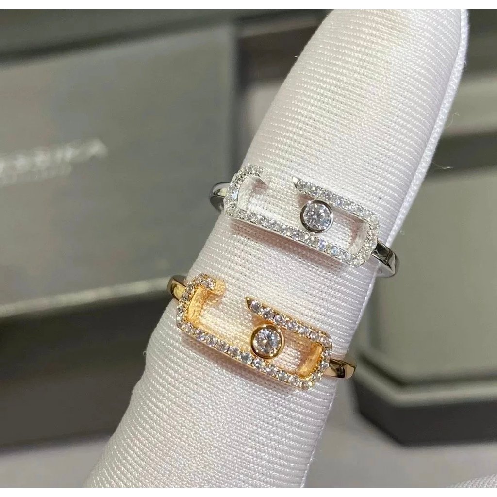 Messica Half Circle Smart Ring V Gold Plated 1.0 Mi Gold