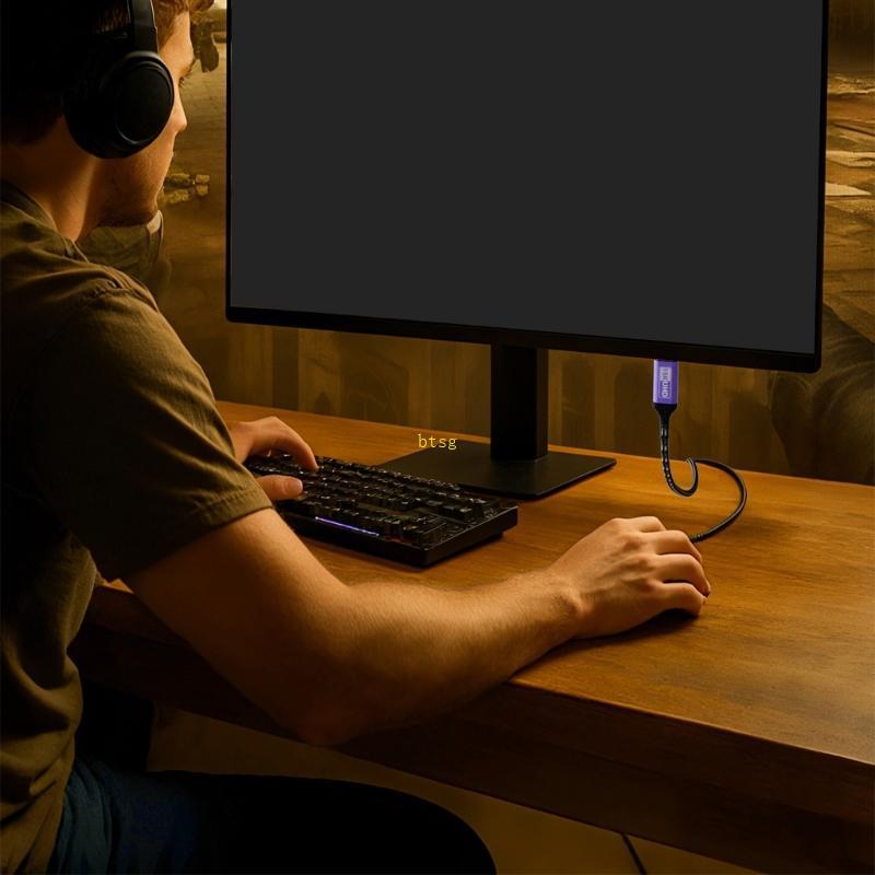 Btsg 2 1 สายต่อ 16K 60Hz 8K 240Hz 4K 240Hz ชายกับชาย 80Gbps